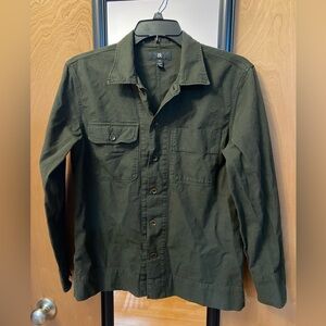 Banana Republic Olive Field Linen Blend Shirt